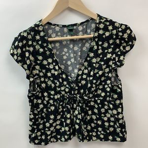 Daisy Print Crop Top